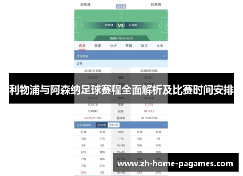 利物浦与阿森纳足球赛程全面解析及比赛时间安排 利物浦与阿森纳足球赛程全面解析及比赛时间安排